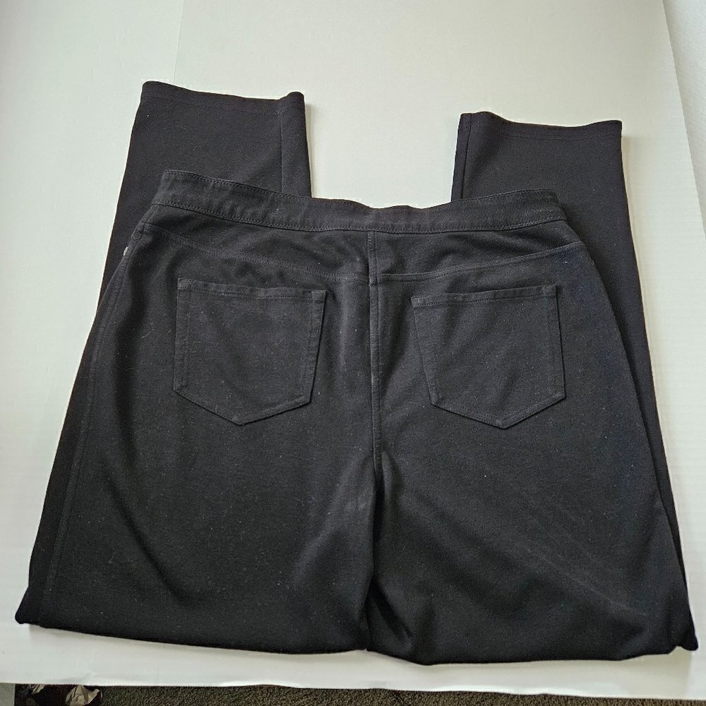CHICO'S WOMEN BLACK CASUAL HIGH RISE ACTIVE WEAR PANTS. SIZE 2 - Picture 3 of 7